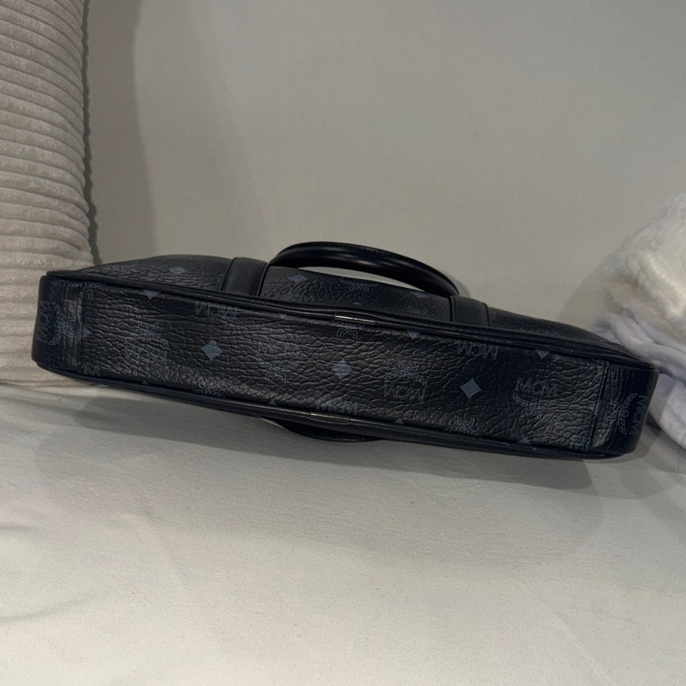 MCM Visetos Black Messenger Bag - Picture 6 of 8